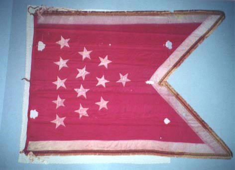 Cavalry guidon (flag) of the "St. Johns Rangers," Company B, 2nd Florida Cavalry (C.S.A)