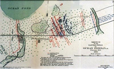 Map of the Battle of Olustee (Ocean Pond)
