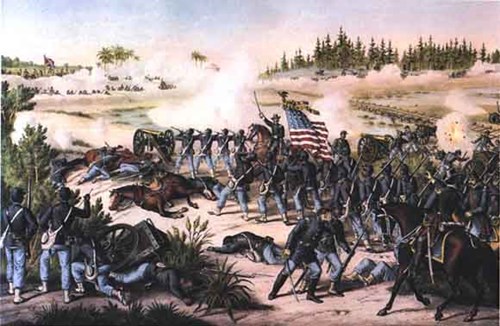 Lithograph of the Battle of Olustee