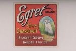 Egret brand citrus crate label, ca. 1920s-1930s