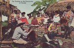 Seminoles with a fur trader in the Everglades, 1939