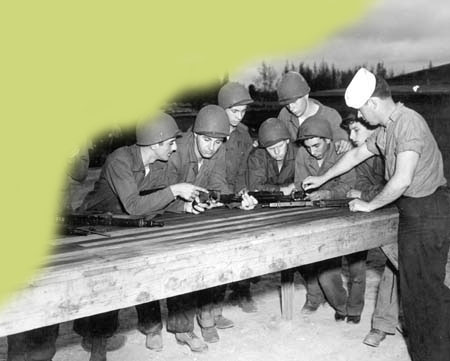 Thompson submachine gun training at Fort Pierce Amphibious Training Base