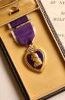 Purple Heart Medal posthumously awarded to a bomber pilot shot down over Germany