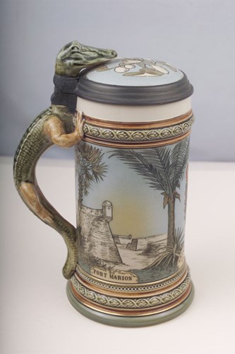 St. Augustine souvenir stein, 1898