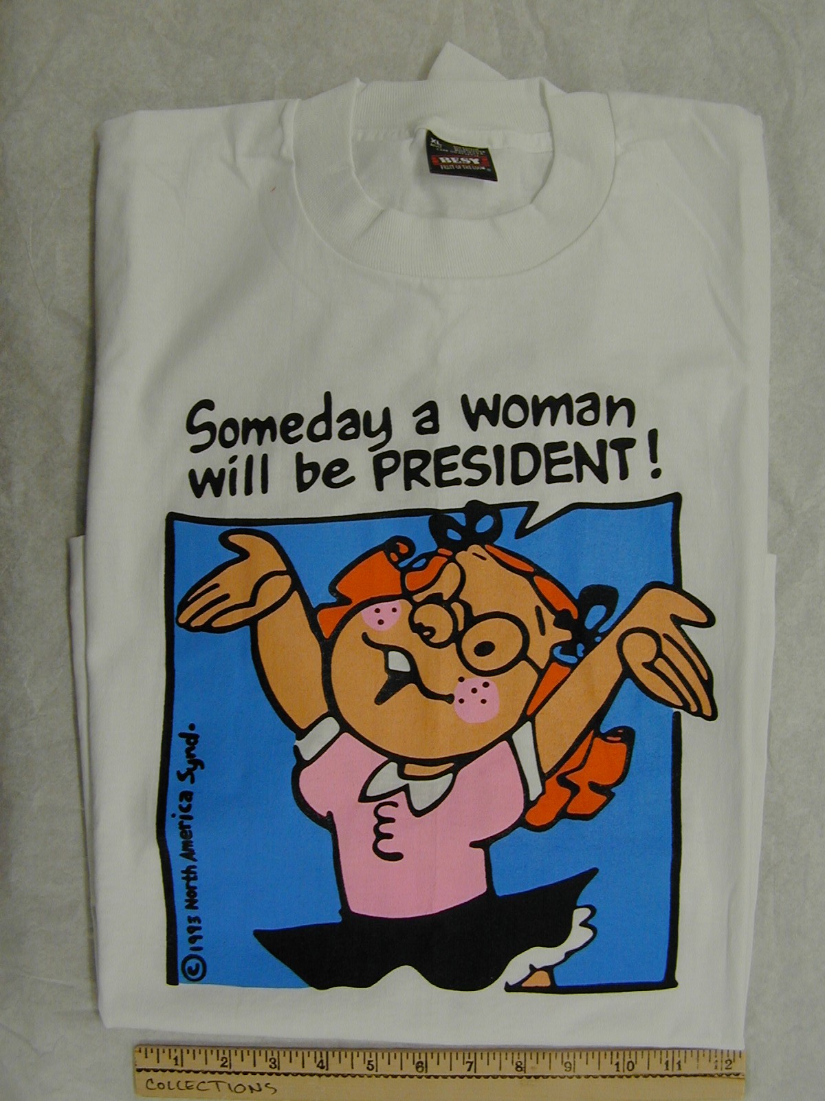 Former Florida House of Representatives member Elaine Gordon gave this T-shirt to Roxcy Bolton,1995