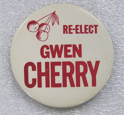 Gwendolyn Cherry political campaign button