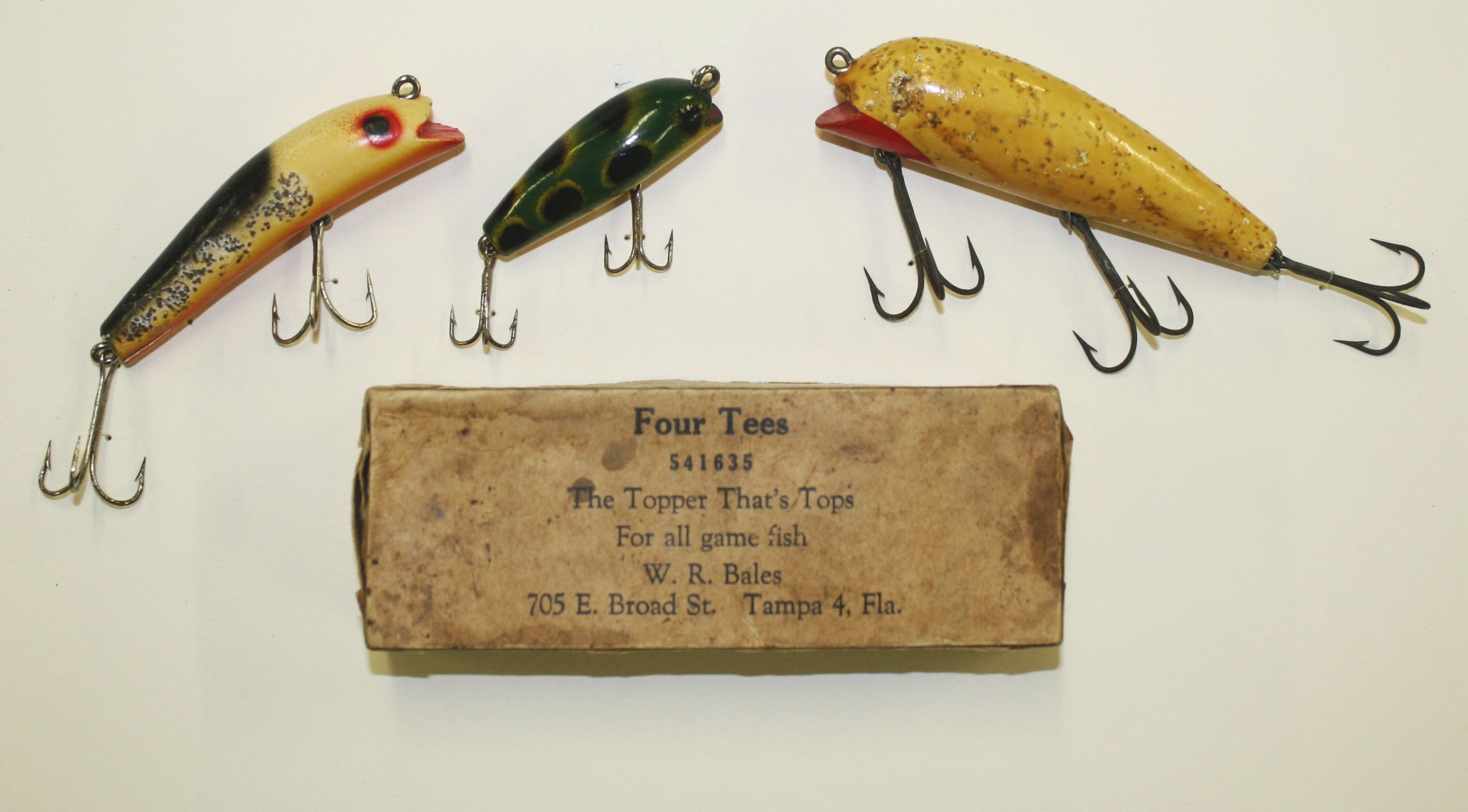 Four Tees Bait Co., ca. 1930s–40s 
