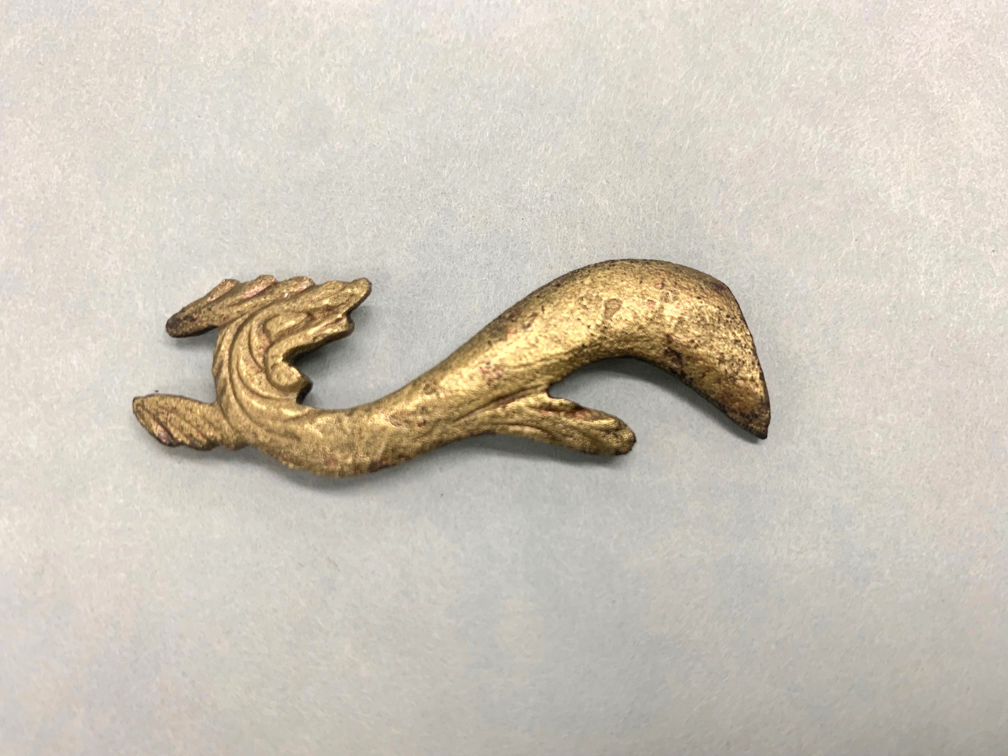 Trade gun side plate with serpent decoration, 1763-1783