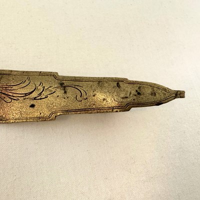 Part of a butt plate on a trade gun, 1763-1783