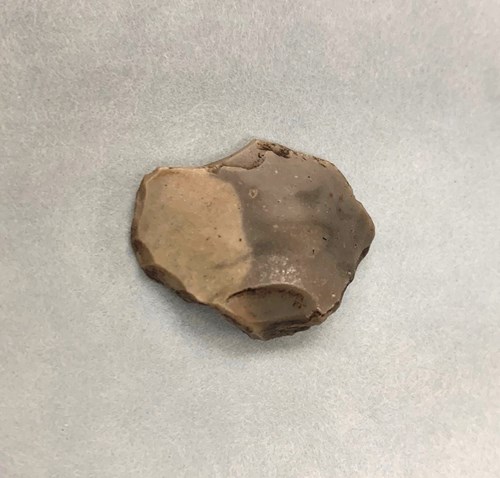 Gunflint, English made, 1763-1783 Artifact courtesy the Bureau of Archaeological Research