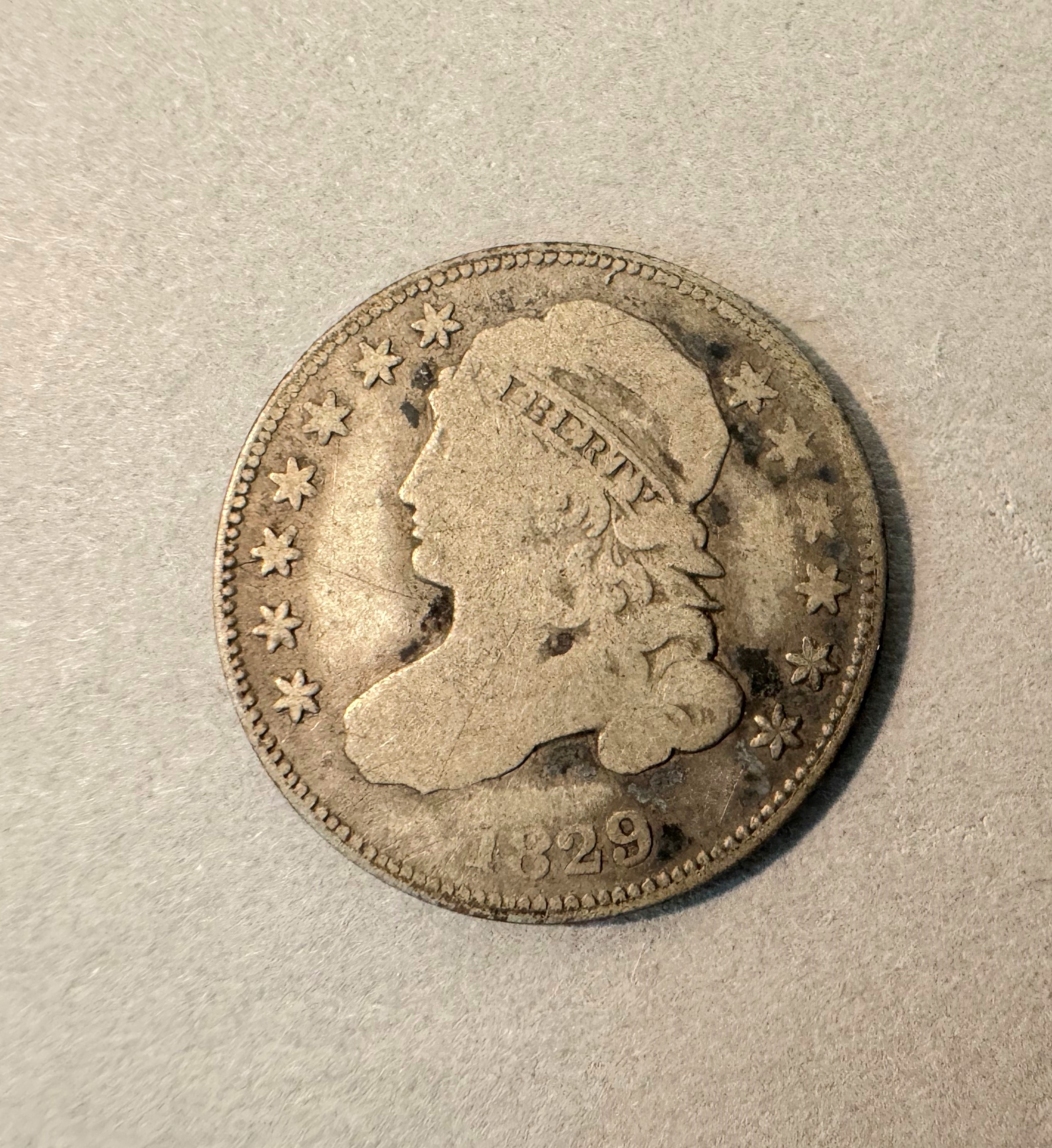 1829 US Capped Bust Silver Dime