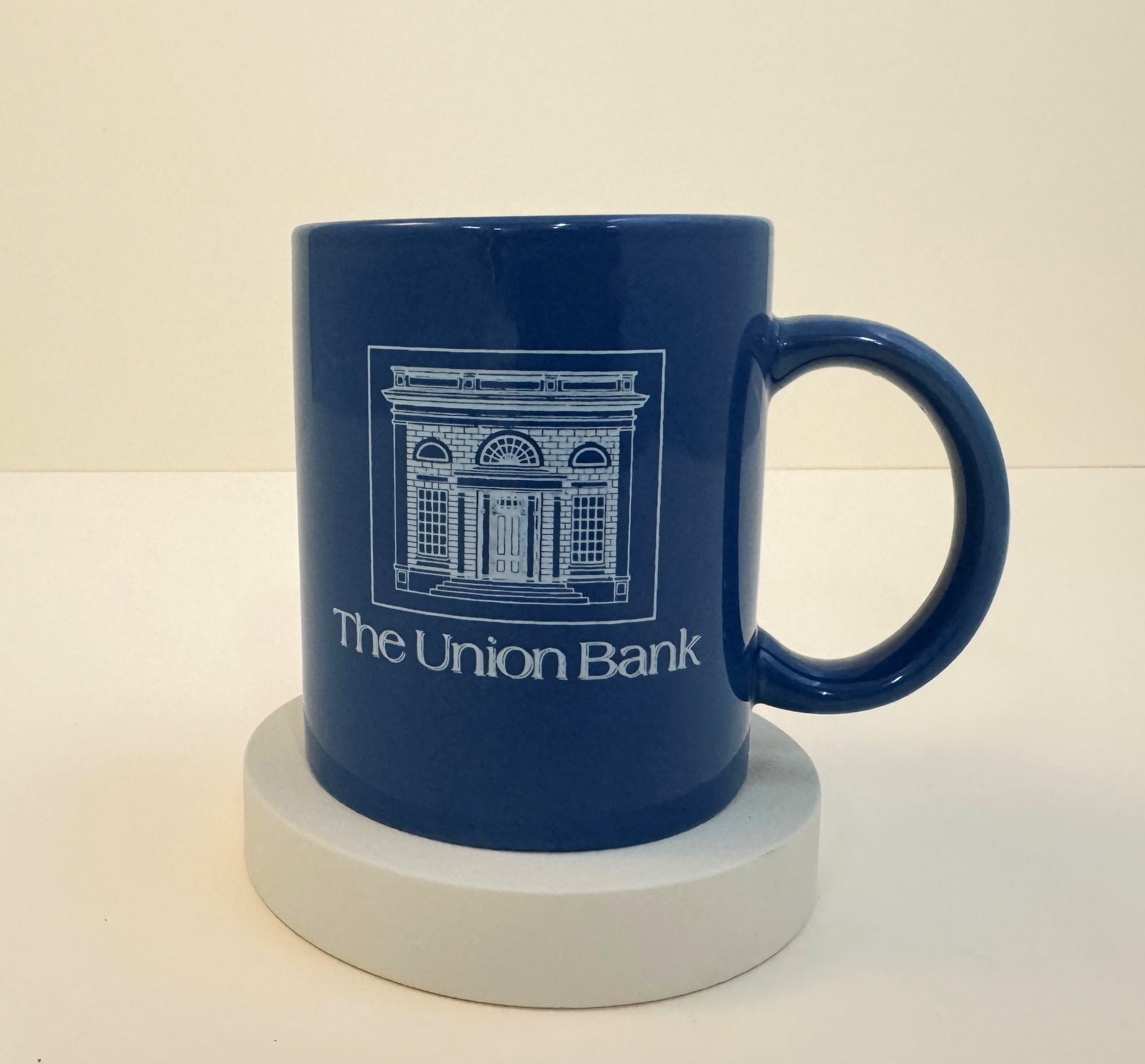 Union Bank mug, souvenir from the Museum of Florida History gift shop, ca. 1985