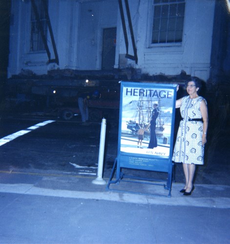 Preservationist Cora Morse poses in front of the Union Bank Building on the day the building is moved from Adams Street to the Apalachee Parkway, October 1971. Courtesy of the Museum of Florida History.